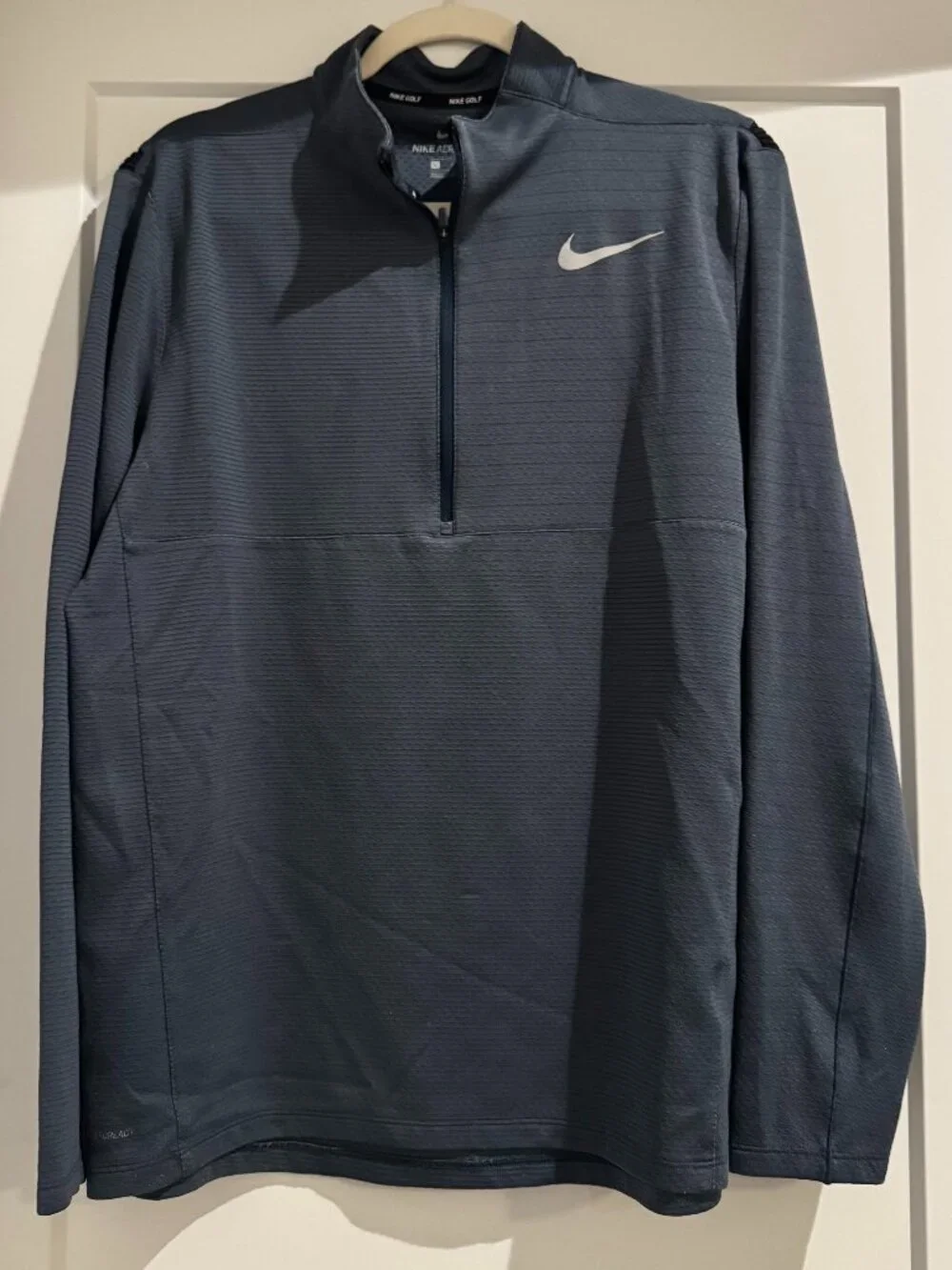 Nike AeroReact Half-Zip Lightweight Golf Pullover Sweater Men's Large Gray Grey